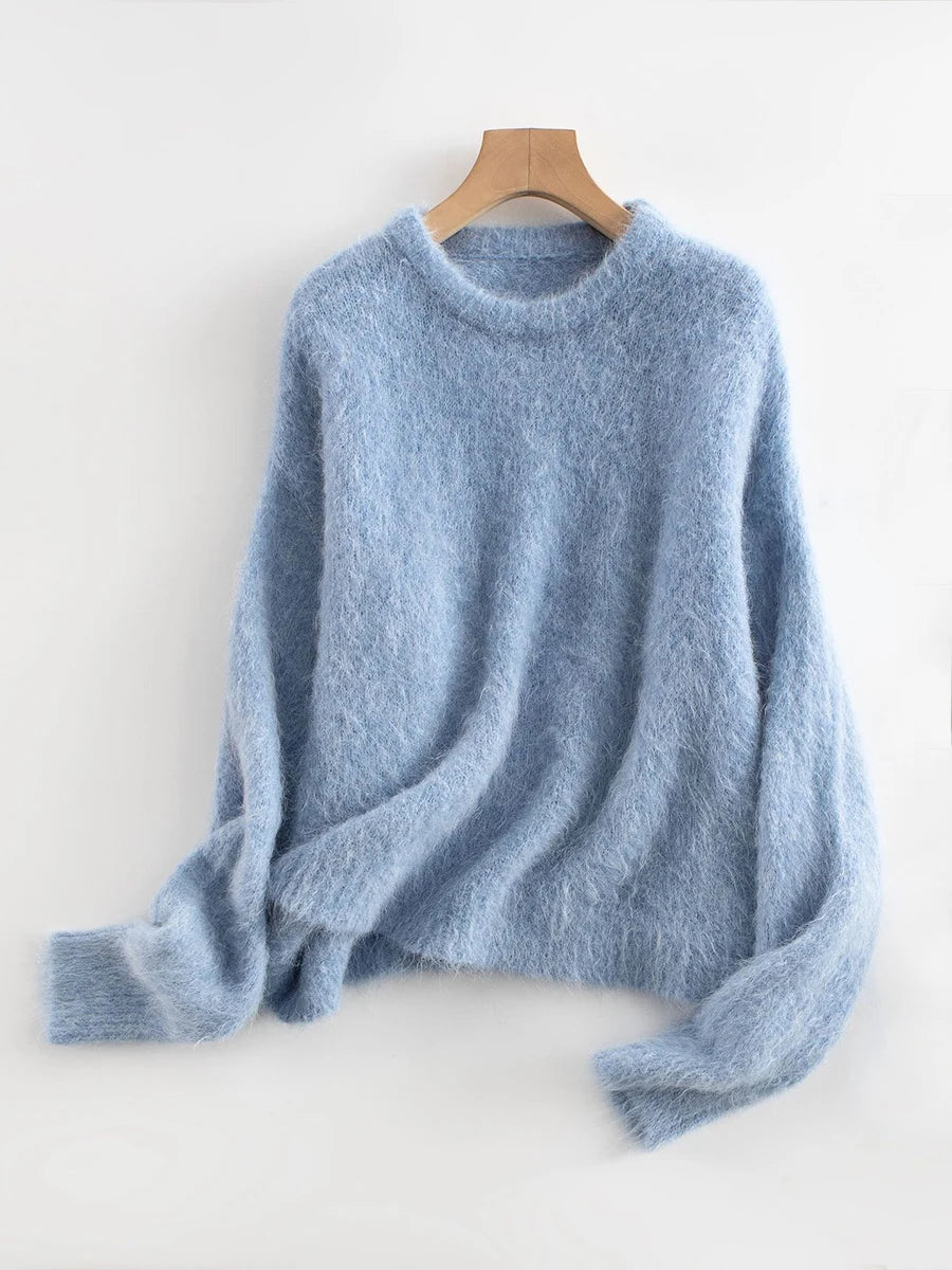 Elegant Dropped Sleeves Loose Sweater