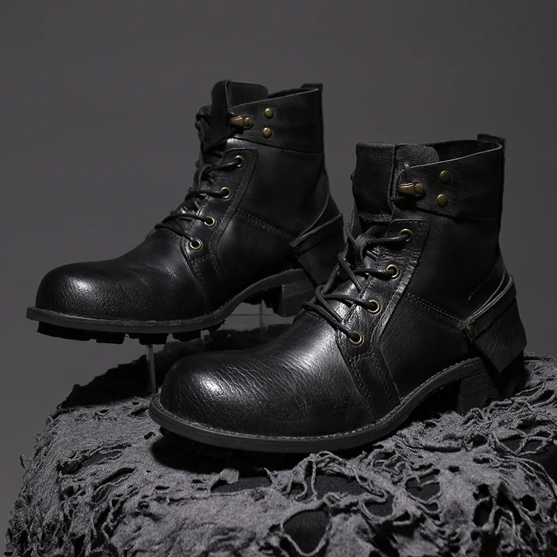 Goodyear-Welted High-top Leather Boots