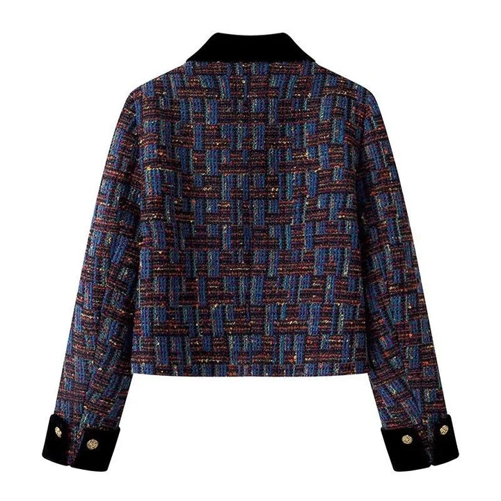 Elegant Slim Tweed Short Coat