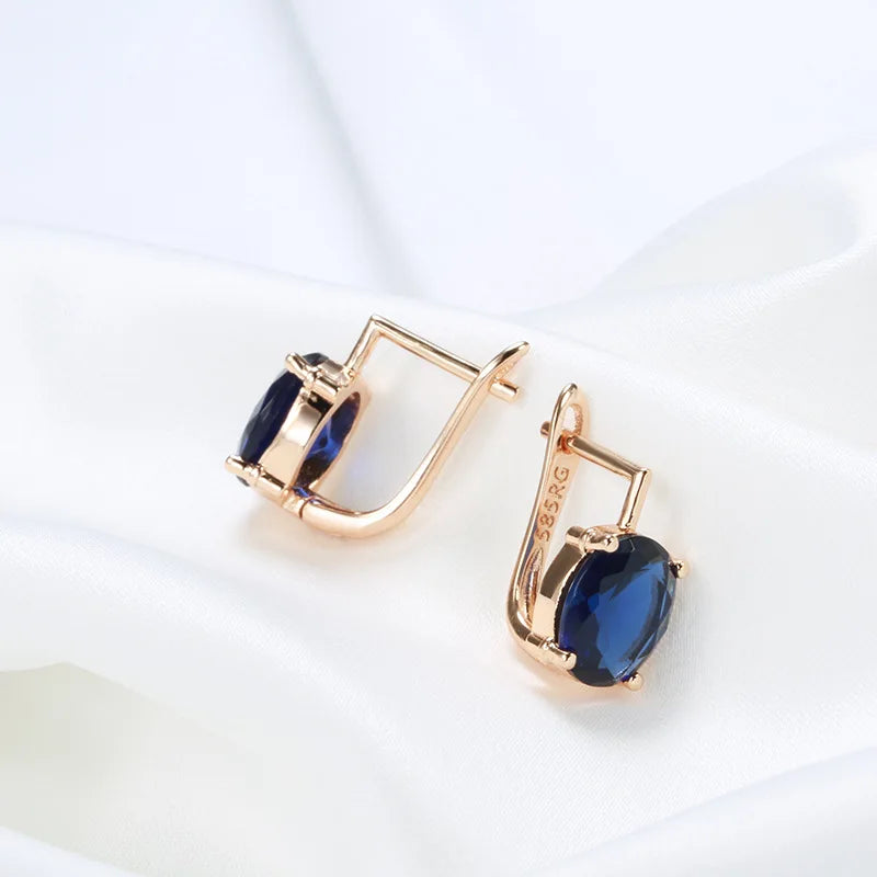 Romantic 14K Gold Sapphire Earrings