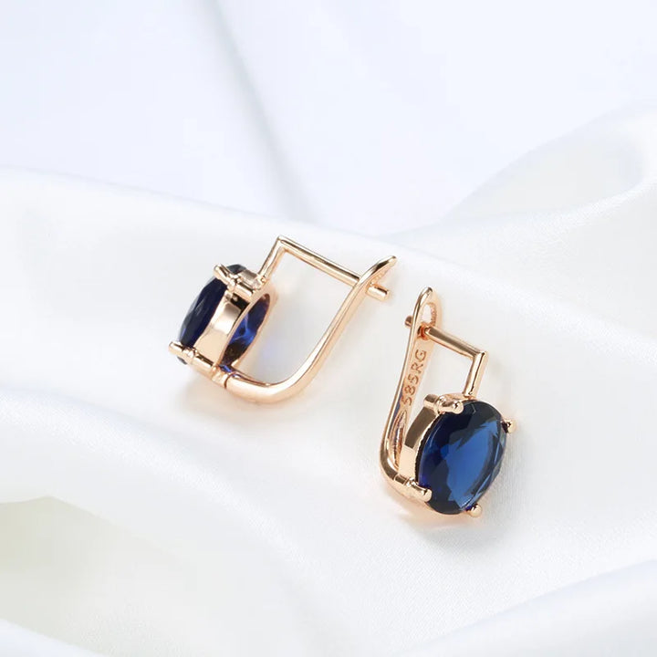 Romantic 14K Gold Sapphire Earrings