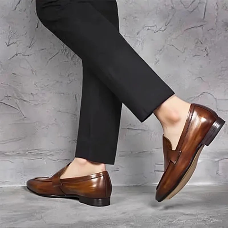 Graceful Handmade Real Leather Loafers