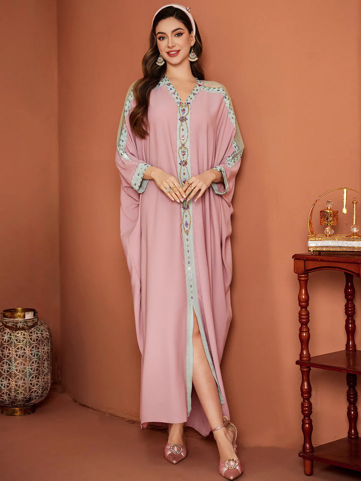 Fancy Loose Fit Caftan Abaya Dress