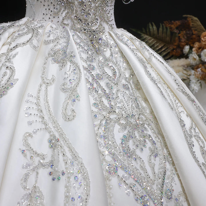 Exquisite Beaded Tulle Wedding Dress