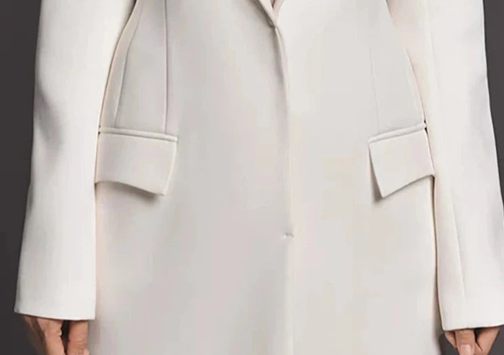 Sophisticated Notched Collar Trench Coat