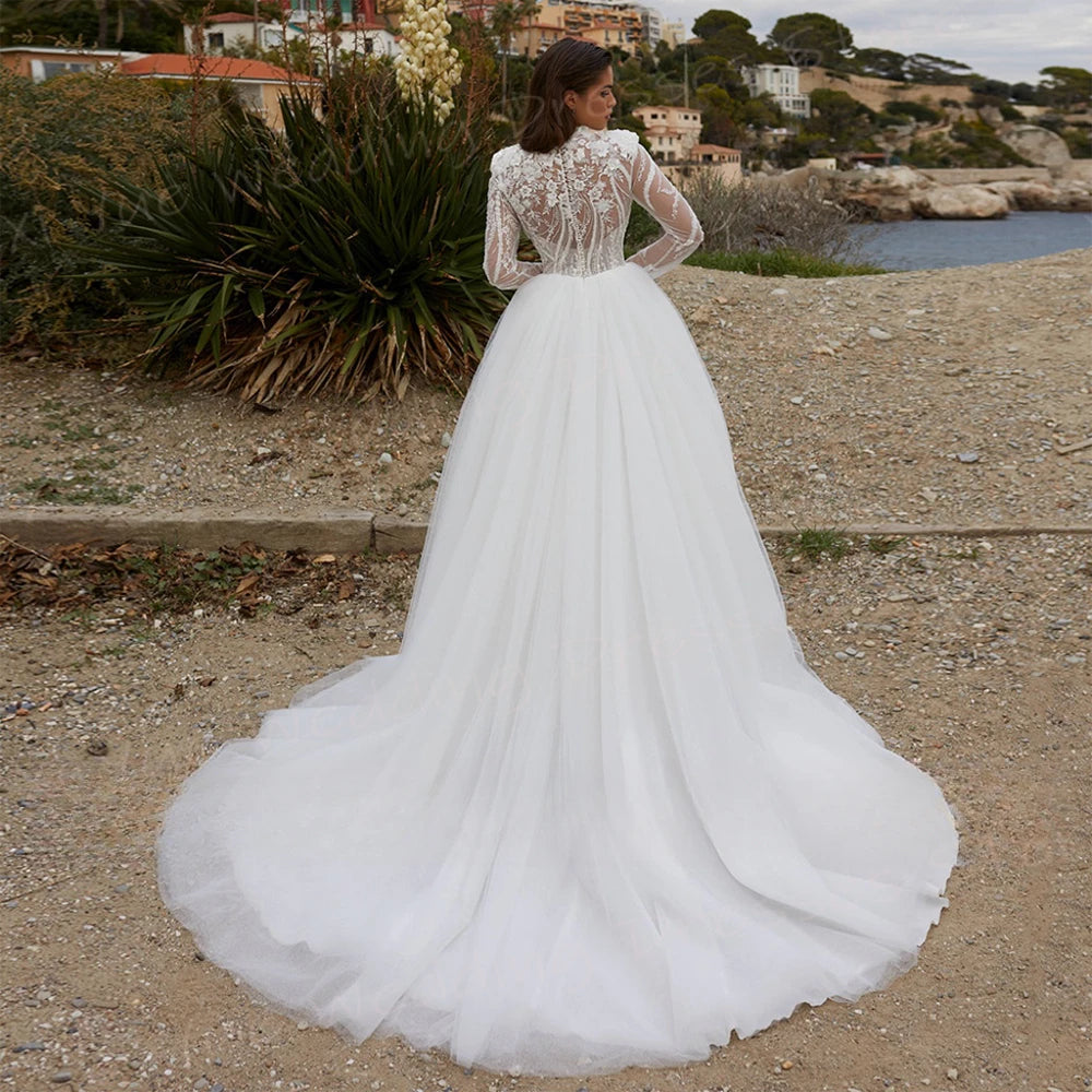 Superbe robe de mariée trapèze pour femme