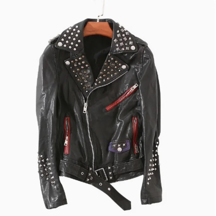 Punk Style Women's Leather Jacket