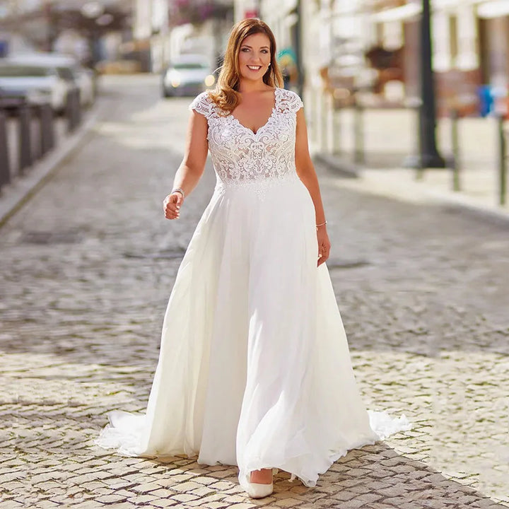 Exquisite Backless Plus Size Bridal Gown