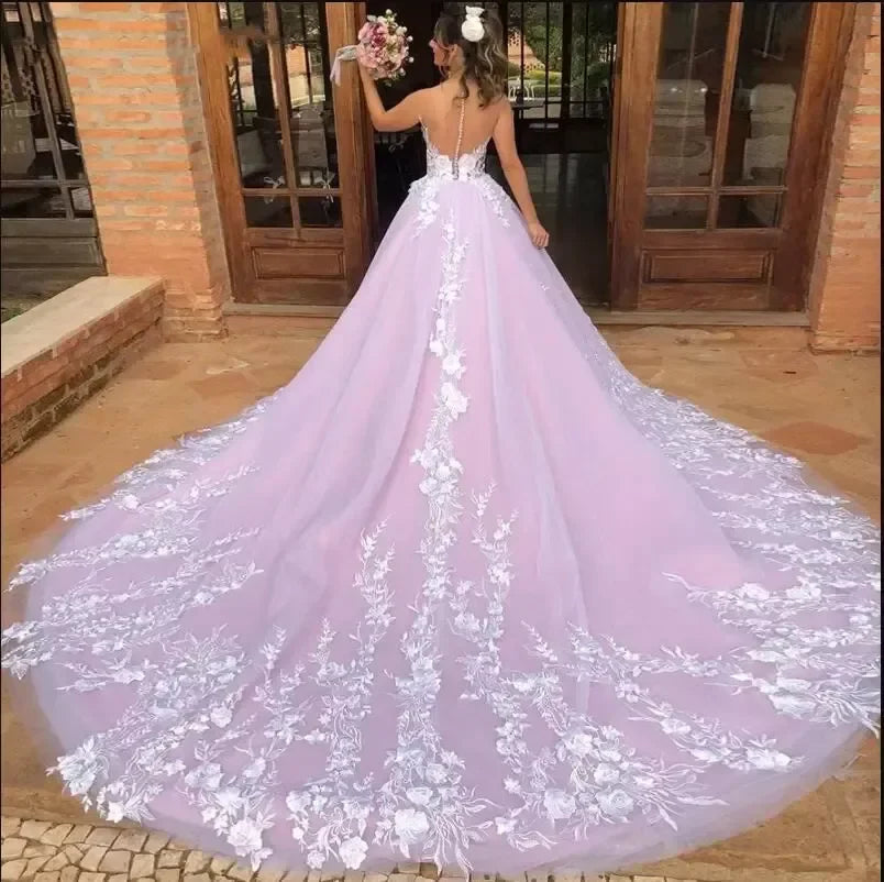 Pink Perfection Illusion Bridal Gown