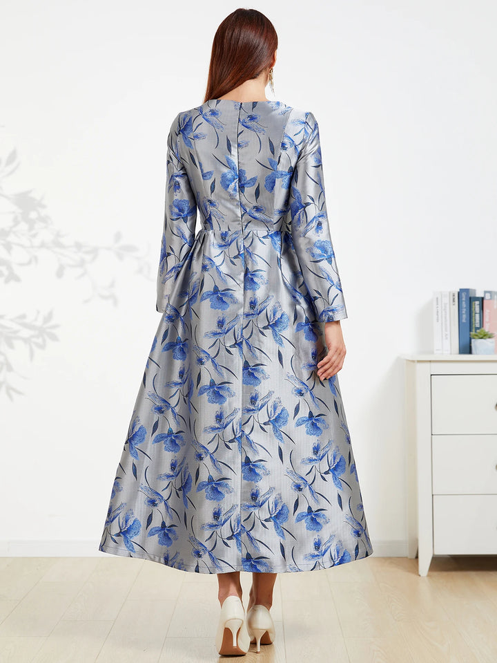 Glamorous Floral Nights Evening Party Dress