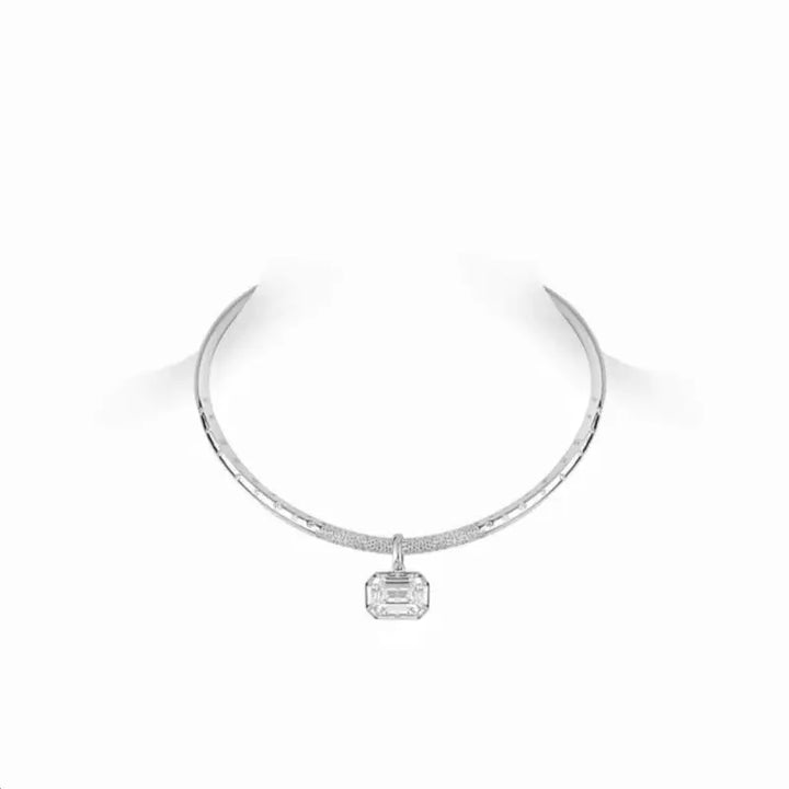 Luxury Pure Silver Torques Pendant Necklace