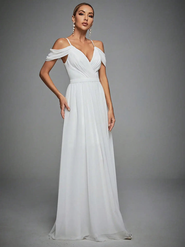 Fashionable Cross Drop Sleeve Gown