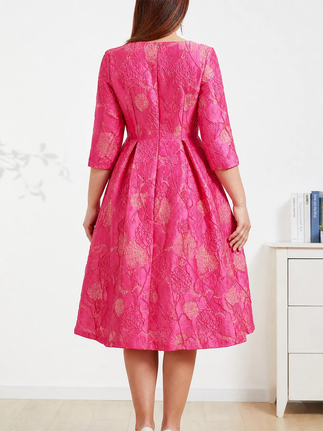 String Of Hearts Jacquard Party Dress