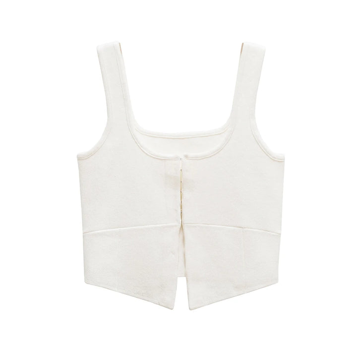 Trendy Wide Straps Vest Sweater