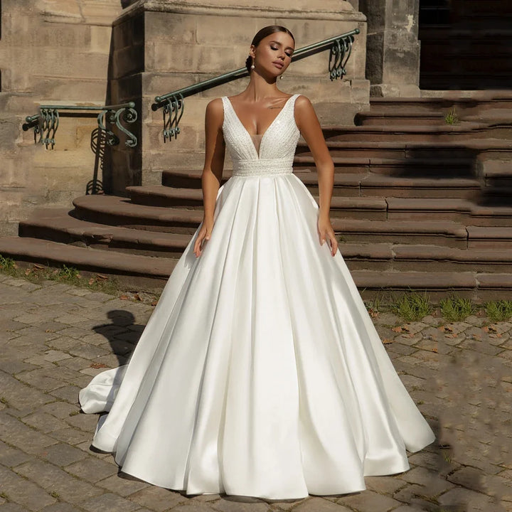 Classic Sweep Train Bridal Ball Gown