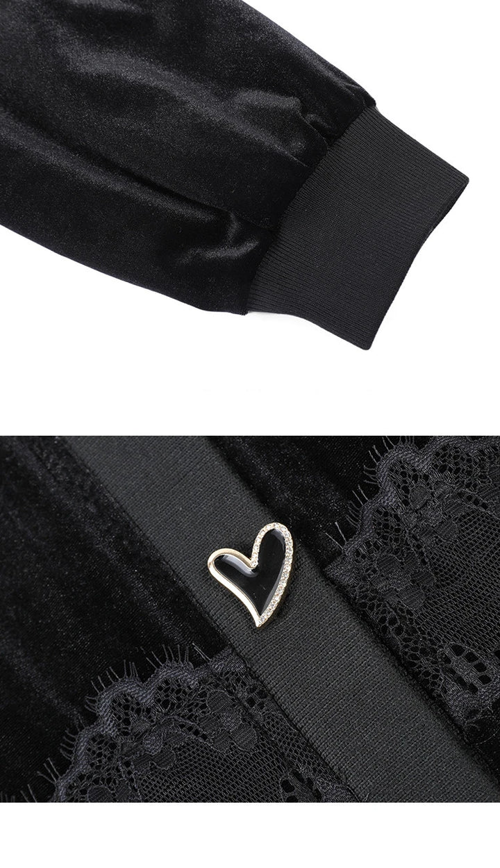 Elegant Love Shape Buttons Cardigan