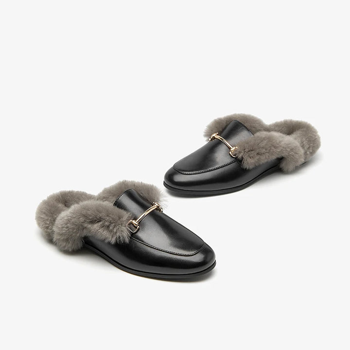 Trendy Furry Rabbit Hair Slippers