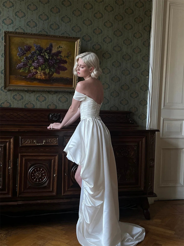 Light Luxury High-Low Wedding Dress