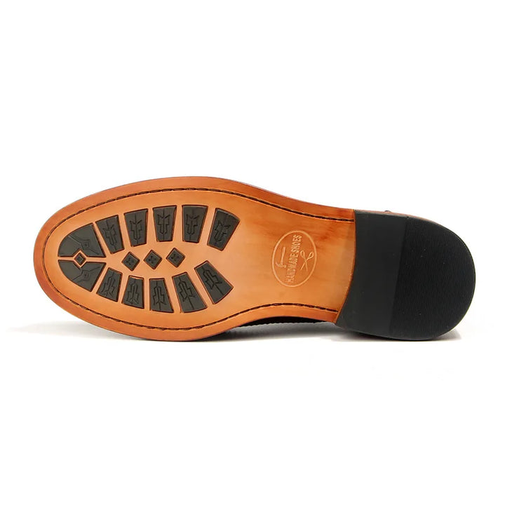 Luxury Block Design Oxford Leather Shoes