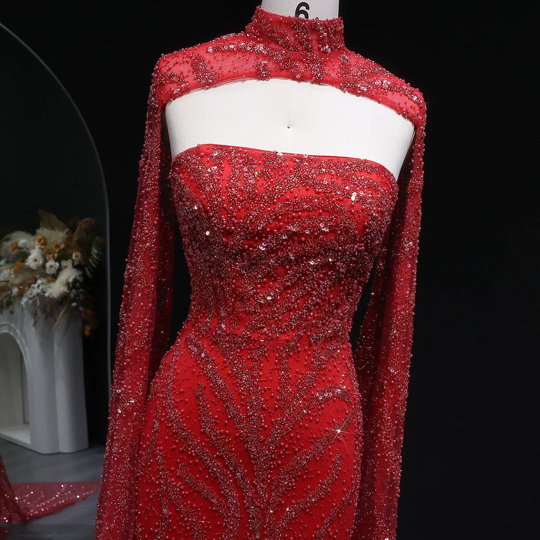 Exquisite Beaded Arabic Night Dress