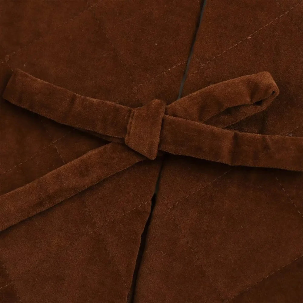 Delightful Bow Tie Short Coat