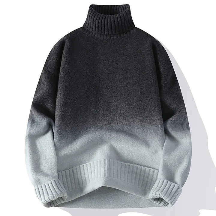 Charming Turtleneck Gradient Knitted Jumper