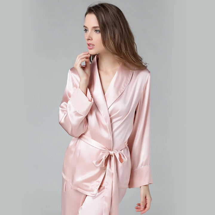 Comfortable Pure Momme Satin Silk Pajama Set