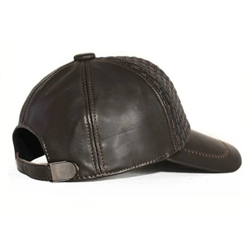 Lavish Natural Leather Men's Baseball Cap