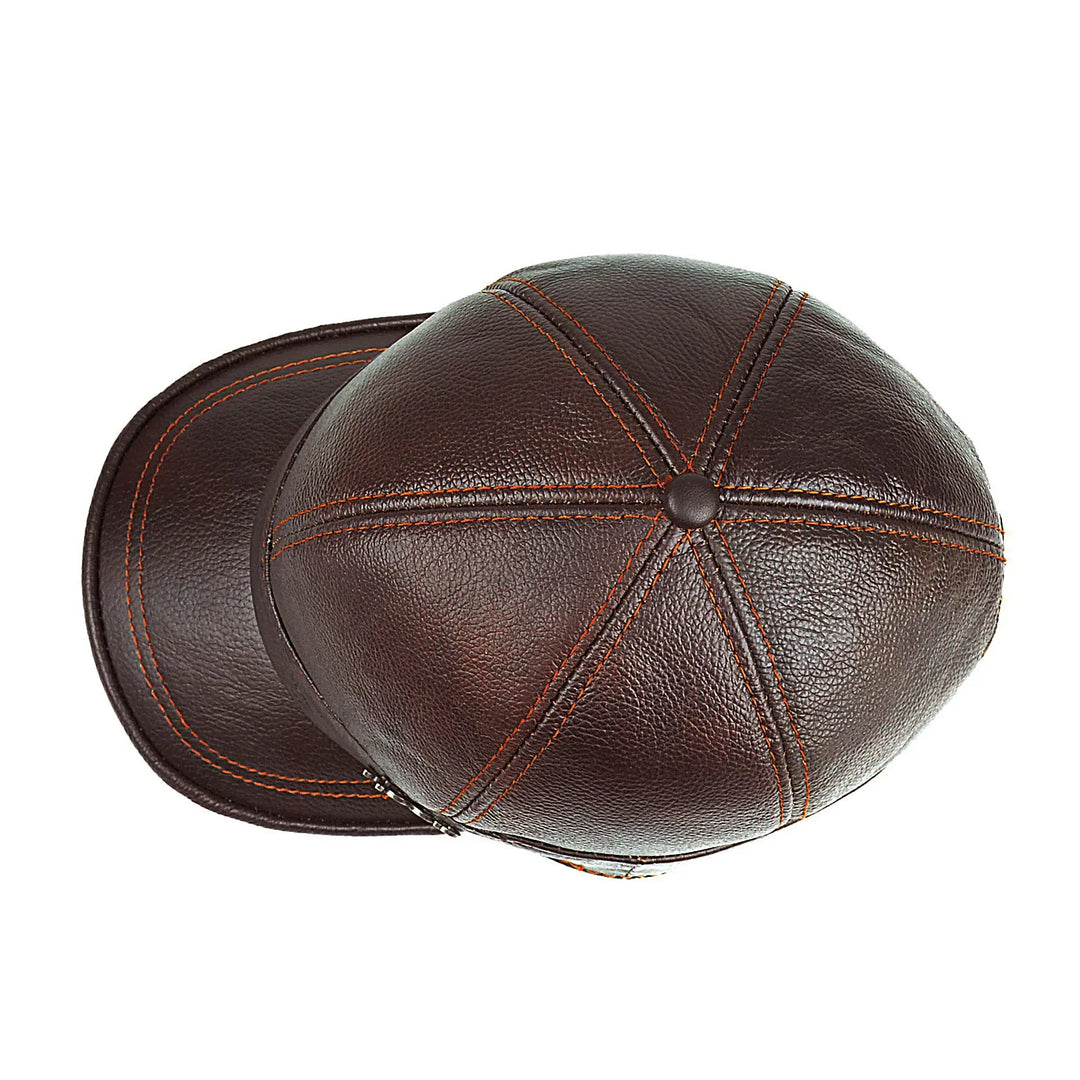 Classic Cow Leather Baseball Cap