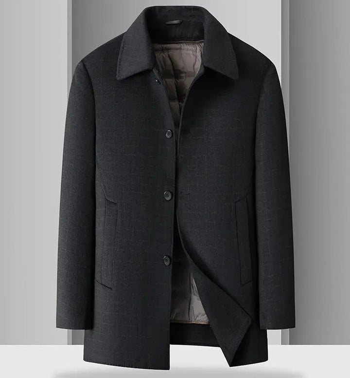 Mid-Length Wool Puffer Jacket