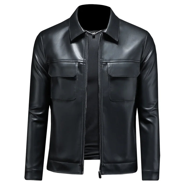 Luxury Faux Leather Biker Jacket