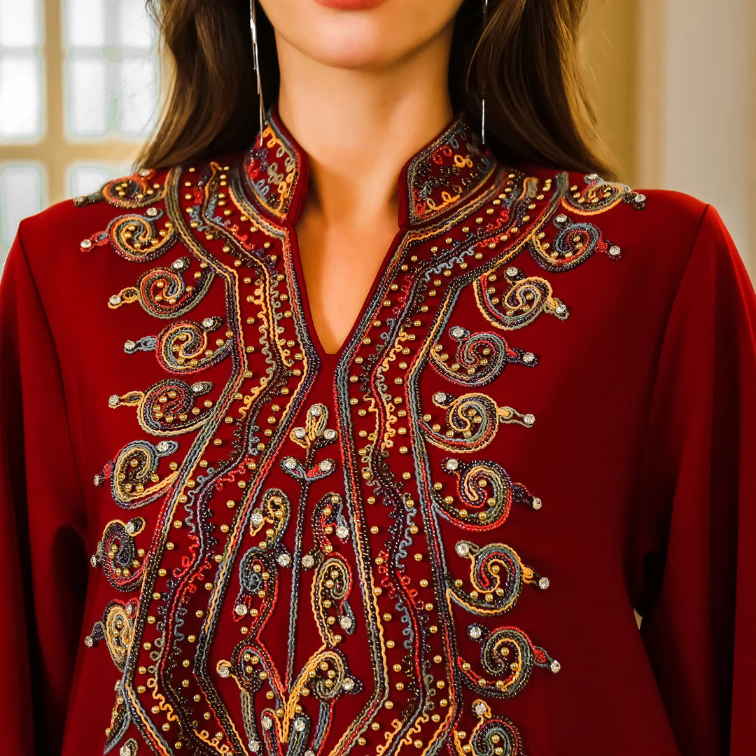 Luxury Embroidery Jalabiya Abaya