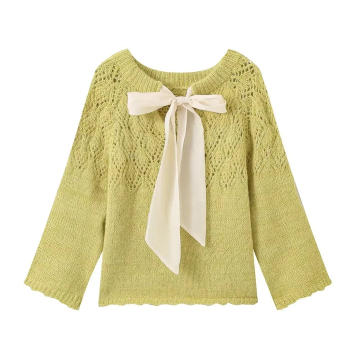 Trendy Silk Scarf Loose-Fit Sweater