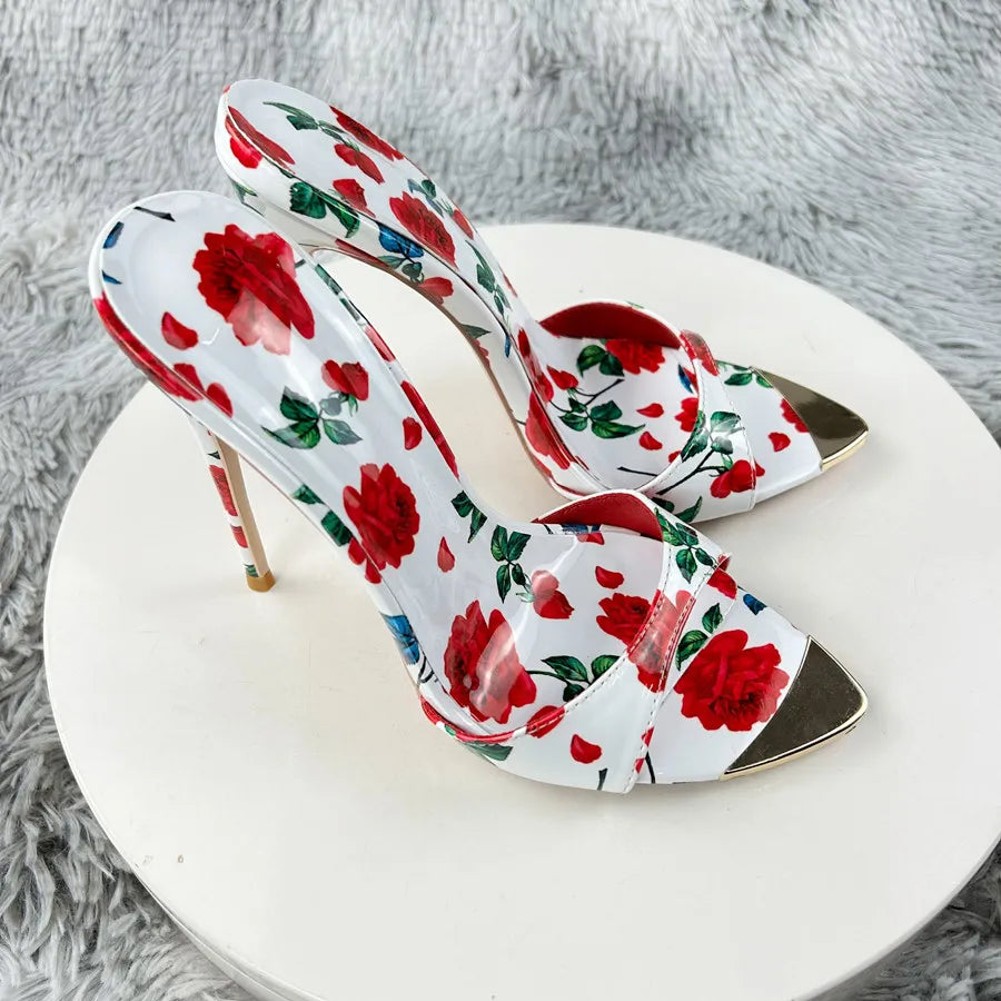 Stunning Lovely Floral High Heel Sandals