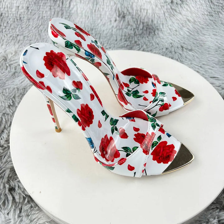 Stunning Lovely Floral High Heel Sandals