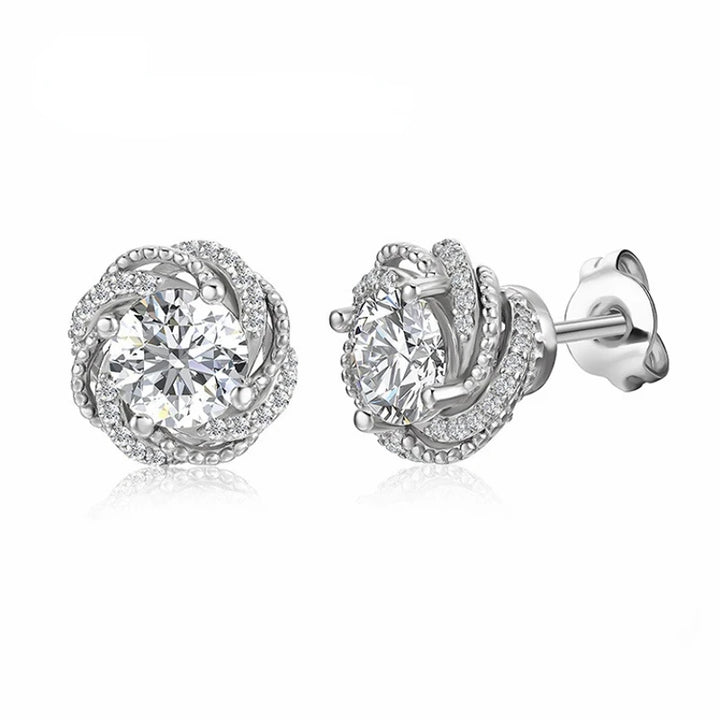 Trendy Snowflake Stud Earrings