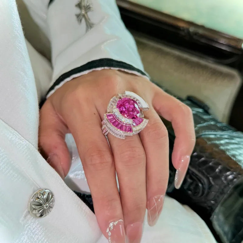 Pretty Synthetic Zircon Ring