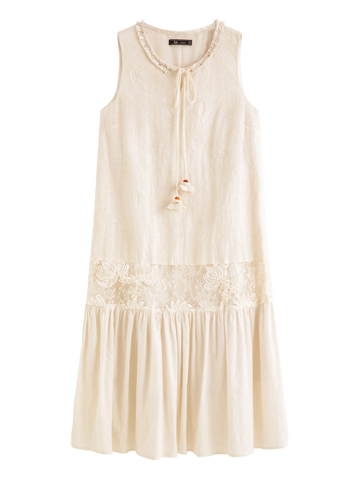 Premium Embroidered Midi Dress