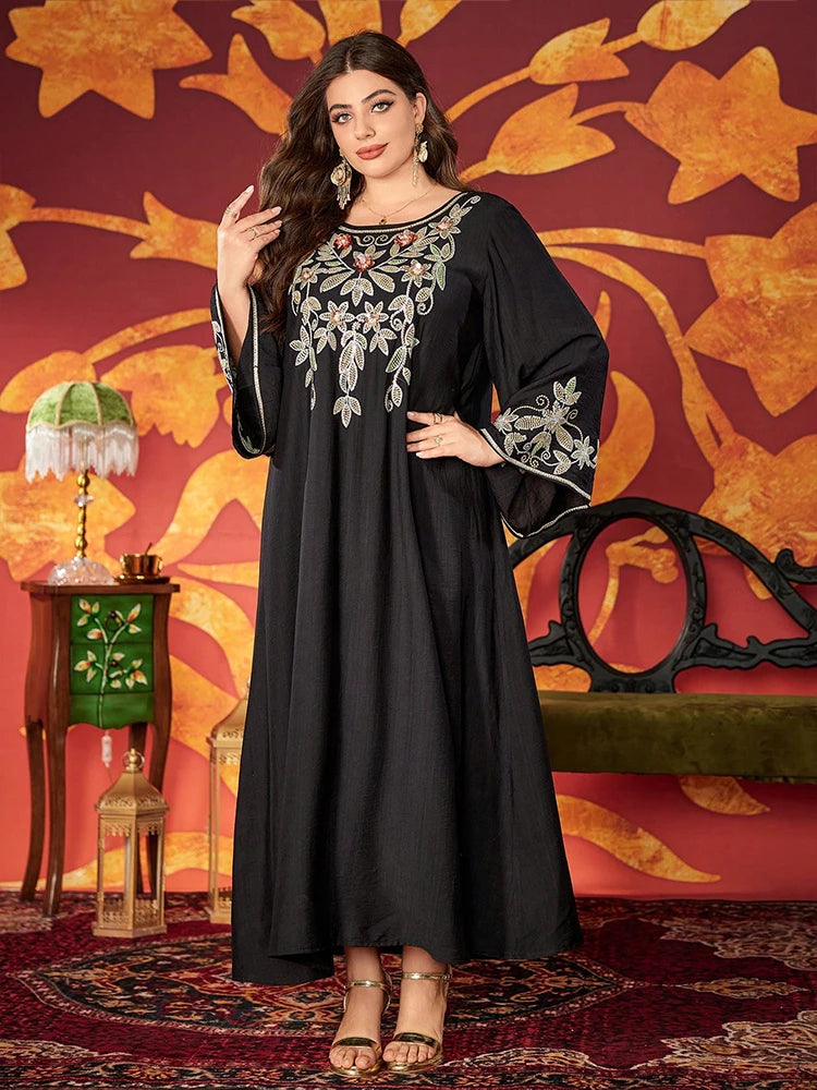 Stunning Beaded Embroidered Abaya Dress