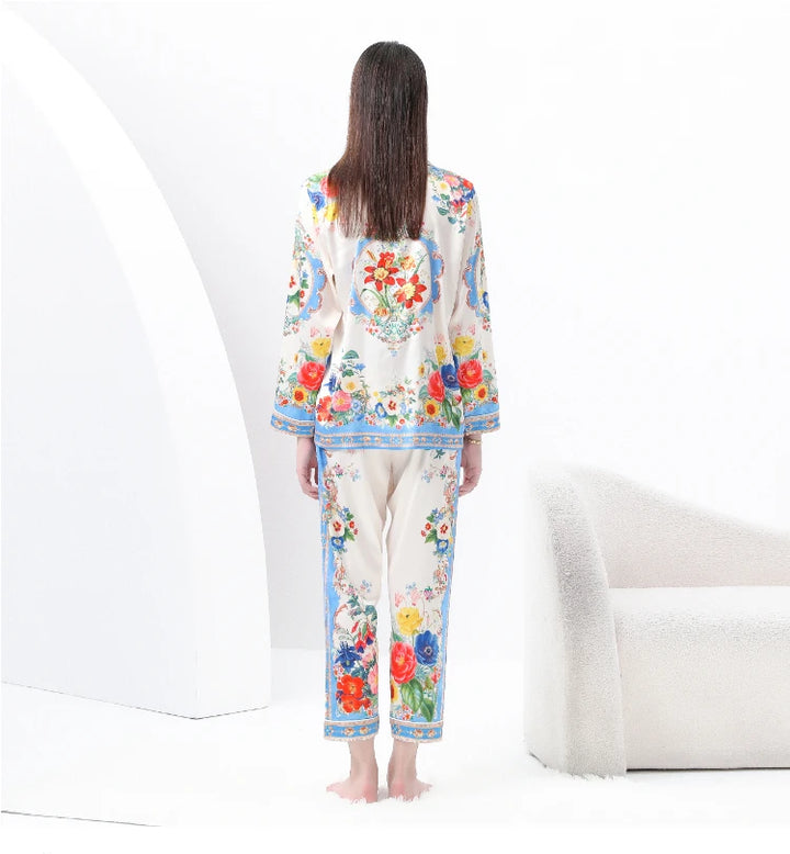 Comfortable Two-Piece Trimmed Pajama Set