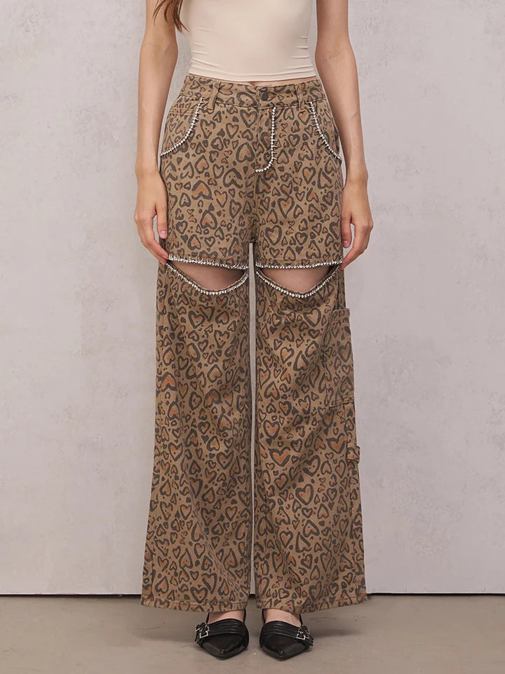 Leopard Loose Wide Leg Pants