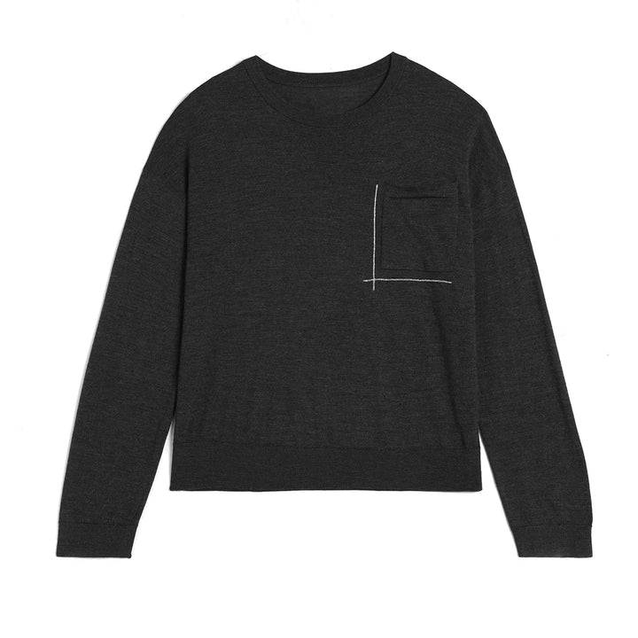 Casual Merino Wool Crew Neck Sweater