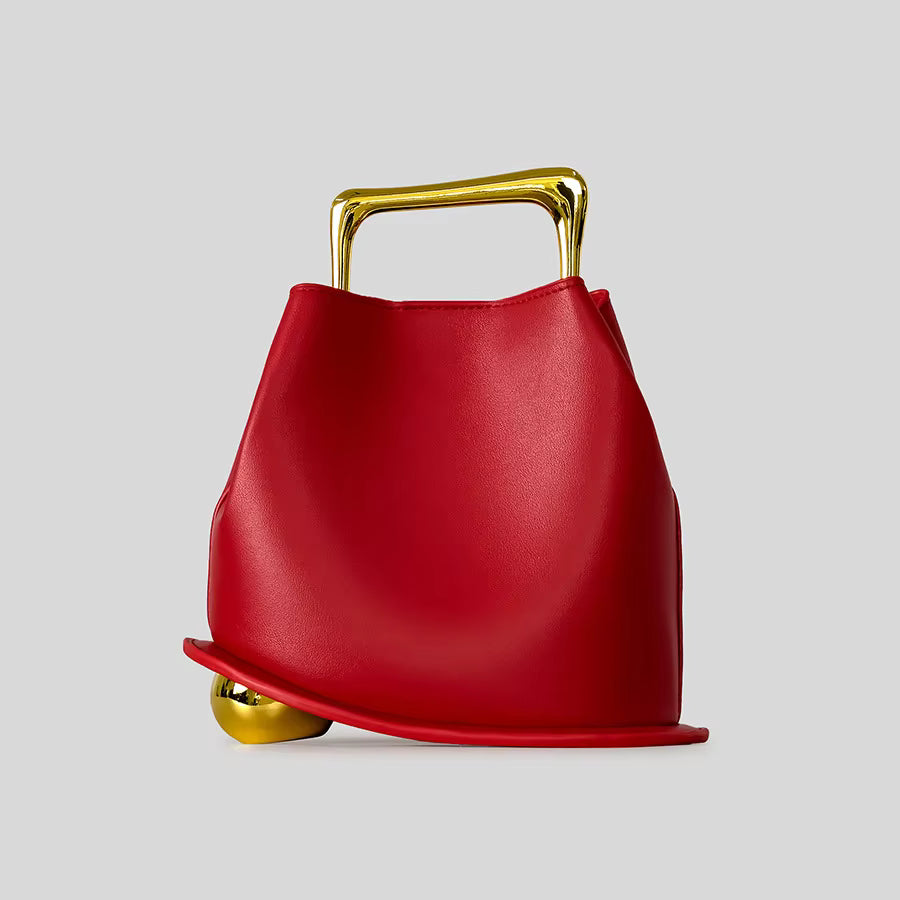 Versatile Metal Hand-Held Bucket Bag