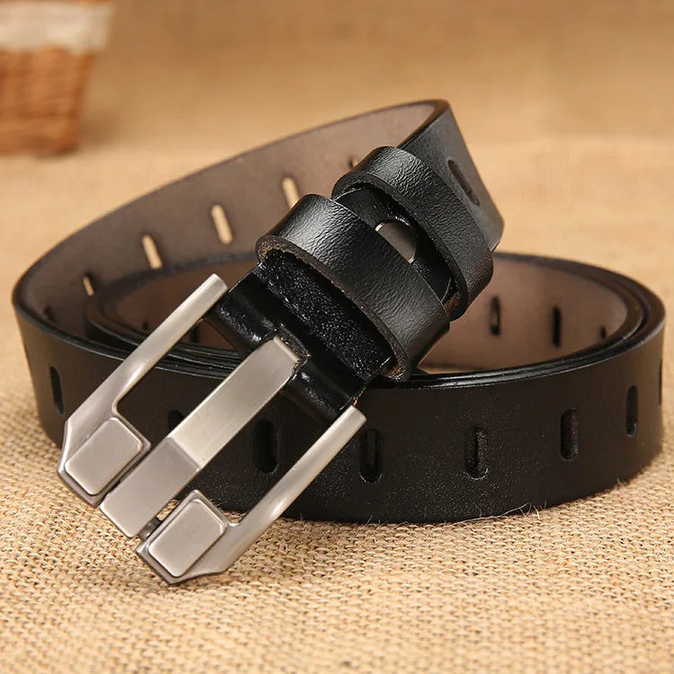 Trendy Genuine Cowskin Leather Belt