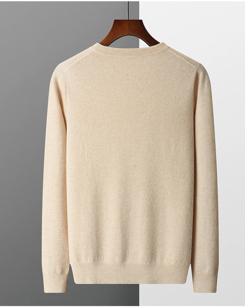 Charming Wool Round Neck Pullover Sweater