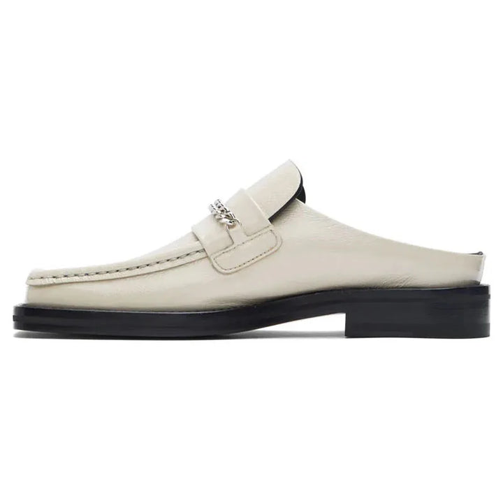 Flat Glossy Men’s Half Slippers