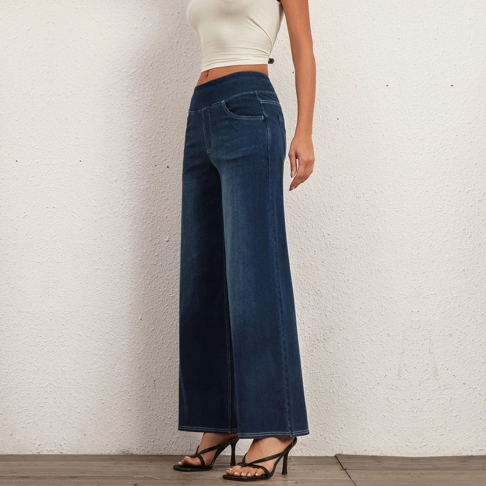Stretchy Knit Loose Fit Jeans Pants