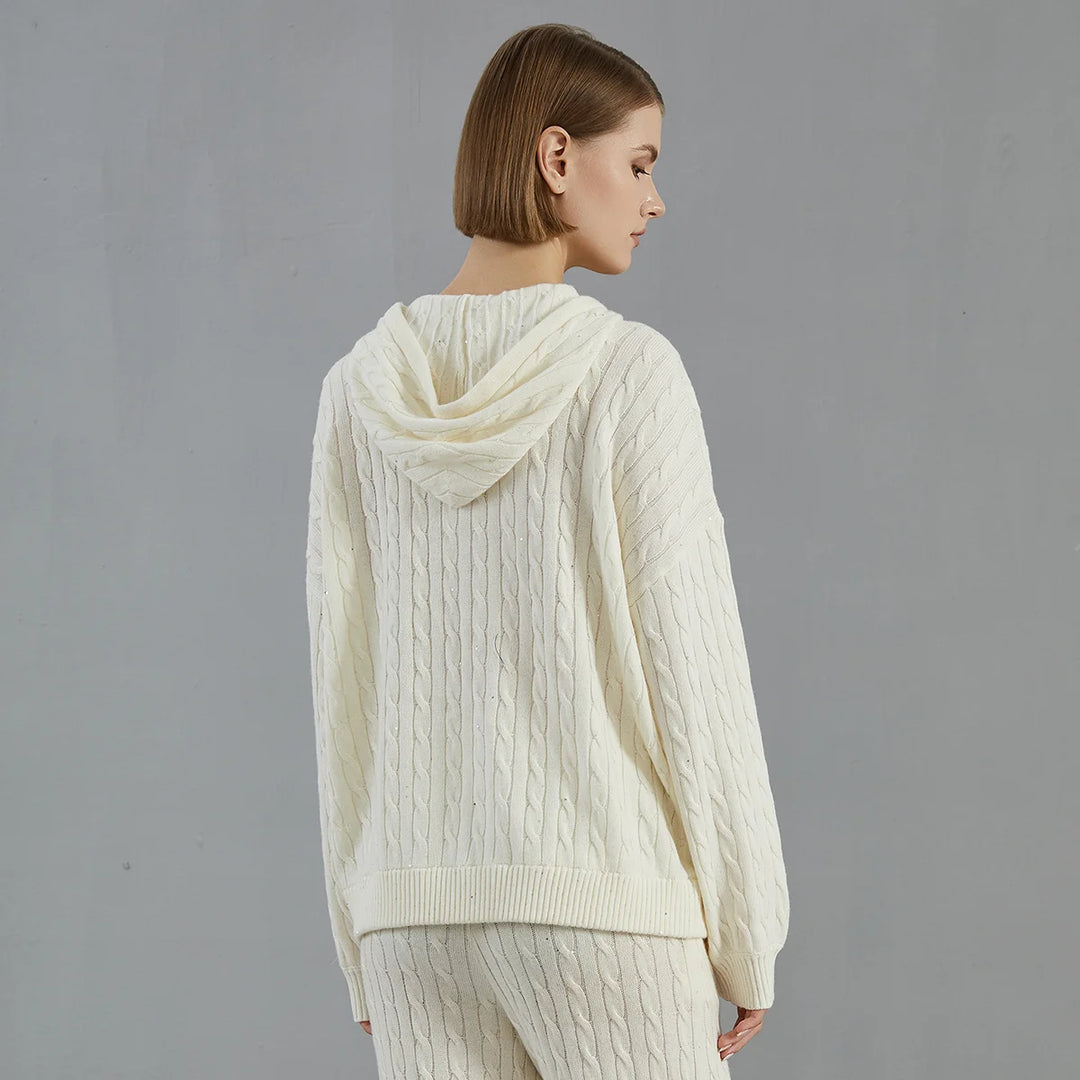 Luxurious Merino Wool Knit Hoodie