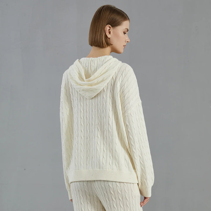 Luxurious Merino Wool Knit Hoodie