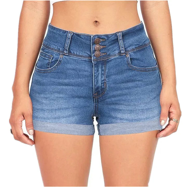 Versatile Waistband Denim Shorts